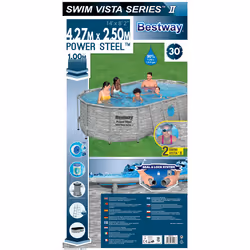 Bestway 56714 piscine hors sol Oval 7250 L Marron - Vue supplémentaire 15