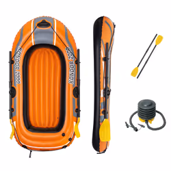 Bestway SET DE CANOT HYDRO-FORCE, Baignade, divertissement, Bateau gonflable, Noir, Rouge, Vinyl, Boîte, 980 mm