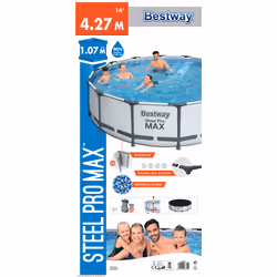 Bestway 56950 piscine hors sol Rond 13030 L Bleu - Vue supplémentaire 17