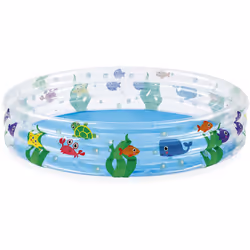 Bestway Piscine gonflable TROIS ANNEAUX PLONGÉE PROFONDE - 3 boudains - Φ1.52m x H30cm, Piscine gonflable, 282 L, 2 an(s), Vi ...