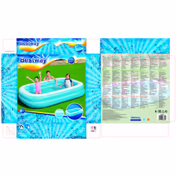 Bestway PISCINE RECTANGULAIRE - 2.62m x 1.75m x 51cm - bleue - Vue supplémentaire 8
