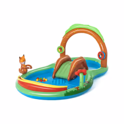 Bestway Aire de jeux pataugeoire Friendly Woods 2,95 x 1,99 x 1,30 m, Piscine gonflable, 214 L, Forme 8 de chiffre, 2 an(s),  ...