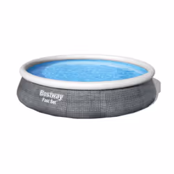 Bestway Fast Set 57376, 7340 L, Piscine gonflable, Adultes et enfants, Gris, 18,7 kg