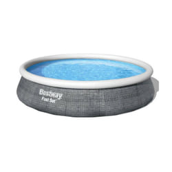 Bestway Fast Set 57376 piscine hors sol Piscine gonflable Rond 7340 L Gris