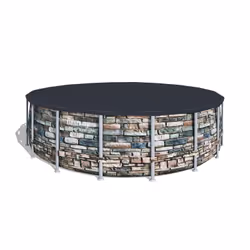 Bestway 56886 piscine hors sol Rond 26000 L Bleu, Gris