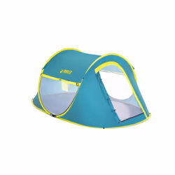 Bestway 68086, Tente 2 secondes, 2 personne(s), Moustiquaire, Ventilation, Coutures étanches à l'eau, Bleu, Blanc, Jaune