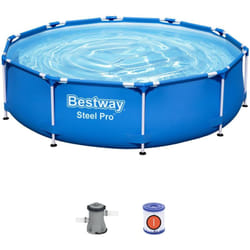 Bestway - Piscine hors sol Steel Pro ronde 305 x 76 cm bleu clair