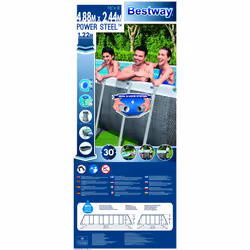 Bestway 56996 piscine hors sol Rectangle 11532 L Gris - Vue supplémentaire 11