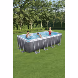 Bestway 56996 piscine hors sol Rectangle 11532 L Gris - Vue supplémentaire 7