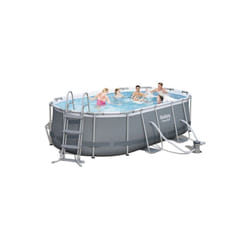 Bestway Power Steel Oval 4.24m x 2.50m x 1.00m, Gris/Bleu