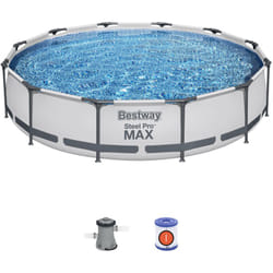 Bestway - Piscine hors sol Steel Pro MaxTM - Ronde - Diametre 366 x 76 cm, filtre a cartouche