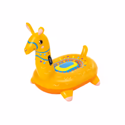 Bestway 51" x 43.5"/1.29m x 1.10m Llama Kiddie Ride-On, Multicolore, Jaune, Bouée à chevaucher, Monochromatique, PVC, Garçon/ ...