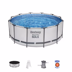 Bestway Steel Pro Max 56420, 10250 L, Piscine hors sol, Gris, 42,6 kg