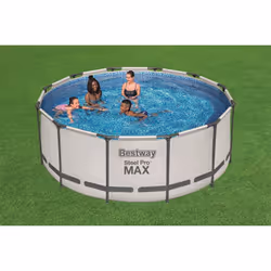 Bestway Steel Pro Max 56420 Piscine hors sol Rond 10250 L Gris