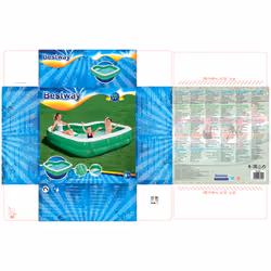 Bestway 7'7" x 7'7" x 20"/2.31m x 2.31m x 51cm Tropical Paradise Family Pool - Vue supplémentaire 17