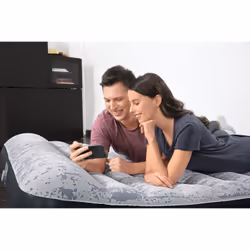 Bestway 80" x 60" x 12"/2.03m x 1.52m x 30cm Tritech Airbed Queen Fashion Flock Built-in AC Pump - Vue supplémentaire 13