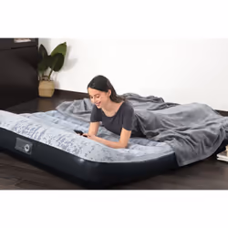 Bestway 80" x 60" x 12"/2.03m x 1.52m x 30cm Tritech Airbed Queen Fashion Flock Built-in AC Pump - Vue supplémentaire 18