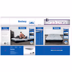 Bestway 80" x 60" x 12"/2.03m x 1.52m x 30cm Tritech Airbed Queen Fashion Flock Built-in AC Pump - Vue supplémentaire 22