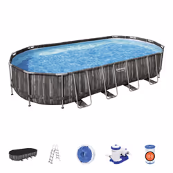 Bestway Power Steel 24' x 12' x 48"/7.32m x 3.66m x 1.22m Oval Pool Set - Vue supplémentaire 12