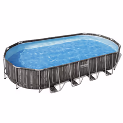 Bestway Power Steel 24' x 12' x 48"/7.32m x 3.66m x 1.22m Oval Pool Set
