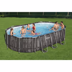 Bestway Power Steel 20' x 12' x 48"/6.10m x 3.66m x 1.22m Oval Pool Set