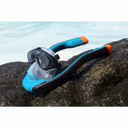 Bestway Hydro-Pro SeaClear Flowtech Snorkeling Mask, Adulte, Masque intégral, Noir, Bleu, Orange, Transparent, L/XL, EN 16805 ...
