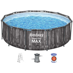 Bestway - Piscine avec structure ronde en bois Effet Steel Pro Max 366x100 cm 5614X