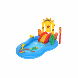 Bestway 8'8" x 6'2" x 55"/2.64m x 1.88m x 1.40m Wild West Play Center, Aire de jeux gonflable, Multicolore