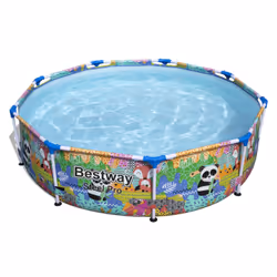 Bestway Steel Pro 9' x 26"/2.74m x 66cm Pool, 3221 L, Piscine hors sol, Adultes et enfants, Multicolore, 12,2 kg