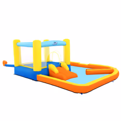 Bestway H2OGO! 11'11" x 11'2" x5'/3.65m x 3.40m x 1.52m Beach Bounce Water Park, Aire de jeux gonflable, PVC, Polyester, Mult ...