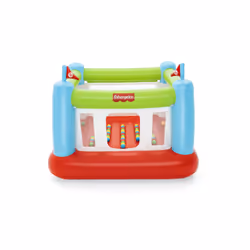 Bestway Fisher-Price Trampoline Bouncesational avec pompe intégrée, Multicolore, 8,86 kg