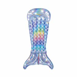 Bestway 6'4" x 40"/1.93m x 1.01m Iridescent Mermaid Tail Lounge, Multicolore, Matelas flottant, Motif, PVC, Garçon/Fille, 90  ...