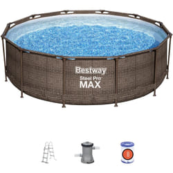 Bestway - Piscine hors-sol tubulaire Steel Pro Max - 366x100cm - Épurateur à Cartouche de 2 006 l/h + Échelle