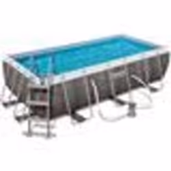 Kit Piscine hors sol tubulaire BESTWAY Power Steel 404 x 201 x 100 cm - Rectangulaire (Avec filtre à cartouche échelle)