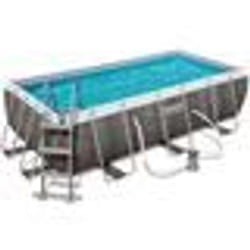 Kit Piscine hors sol tubulaire BESTWAY Power Steel 404 x 201 x 100 cm - Rectangulaire (Avec filtre à cartouche échelle)