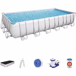 Piscine tubulaire rectangulaire Bestway Power Steel 732 x 366 x 132
