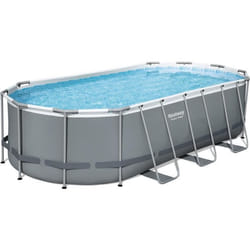 BESTWAY Piscine hors sol Power Steel ovale - 549 x 274 x 122cm, filtre a cartouche, bache, echelle, diffuseur Chemconnect