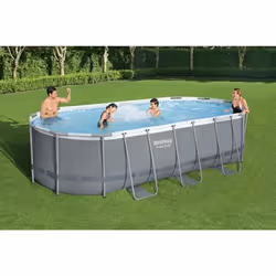 Bestway Levant 56710, 13430 L, Piscine hors sol, Echelle, Marron, 89,6 kg