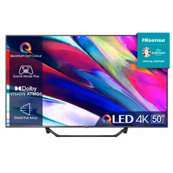 Hisense 50A7KQ, 127 cm (50"), 3840 x 2160 pixels, QLED, Smart TV, Wifi, Noir
