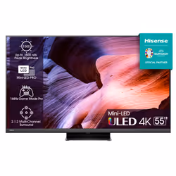 Hisense 55U8KQ, 139,7 cm (55"), 3840 x 2160 pixels, 4K Ultra HD, LED, Wifi, Noir, Gris