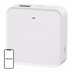 MEROSS HUB WIFI AVEC ALARME, PONT INTELLIGENTE AVEC PORT RÉSEAU PHYSIQUE, PREND EN CHARGE 32 APPAREILS MEROSS, COMPATIBLE AVE ...