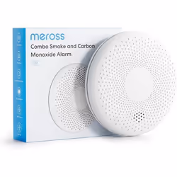 Meross Détecteur de Fumée et de Monoxyde de Carbone avec Pile de 10 AnsSirène PuissanteAuto-Vérification et Bouton de TestCer ...