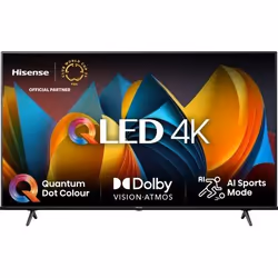 Hisense 55E77NQ, 147,3 cm (58"), 3840 x 2160 pixels, QLED, Smart TV, Wifi, Noir