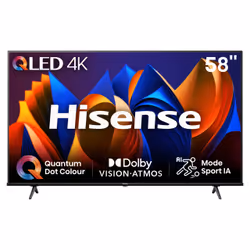 Hisense 58E7NQ, 147,3 cm (58"), 3840 x 2160 pixels, QLED, Smart TV, Wifi, Noir