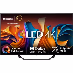 Hisense 43A79NQ, 109,2 cm (43"), 3840 x 2160 pixels, QLED, Smart TV, Wifi, Noir