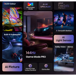 Hisense 100E7Q PRO TV QLED 100 Pouces 4K 144Hz Noir - Vue supplémentaire 4
