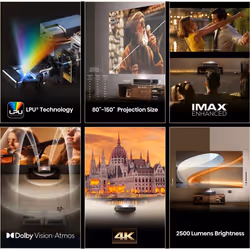 Hisense PT1 Projecteur à focale ultra courte 2500 ANSI lumens DLP UHD 4K (3840x2160) Compatibilité 3D Noir - Vue supplémentaire 4