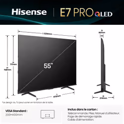 Hisense E7Q 50E79Q 127 cm (50") 4K Ultra HD Smart TV Noir - Vue supplémentaire 4