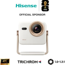 Hisense projector M2SE-PRO Home Cinema,Ultra HD (3840x2160),HDMI 1x, 1300Lumens, 1000:1, 2 x10W,VidaaU7, 65-200, White