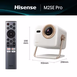 Hisense projector M2SE-PRO Home Cinema,Ultra HD (3840x2160),HDMI 1x, 1300Lumens, 1000:1, 2 x10W,VidaaU7, 65-200, White - Vue supplémentaire 2